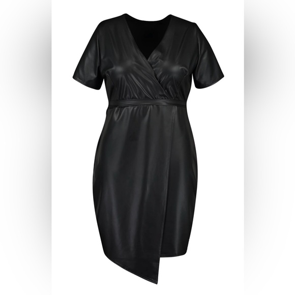 Boohoo | Faux Leather Dress | Ladies size 16 - Picture 4 of 6